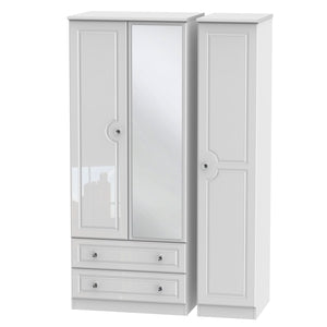 BAL132 Triple 2 Drawer Mirror Robe