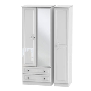 BAL142 Tall Triple 2 Drawer Mirror Robe