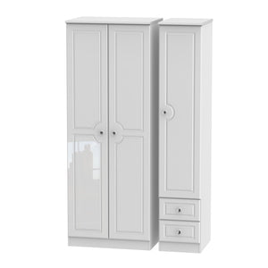 BAL160 Tall Triple Plain + Drawer Robe
