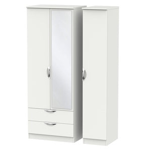 Tall Triple 2 Drawer Mirror Robe