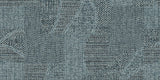 Celebrity Linden Midnight, blue-grey weave with a leaf pattern