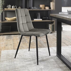 H1010-09-VGY Pair of Chairs Grey Velvet