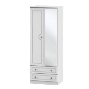 Tall 2ft6in 2 Drawer Mirror Robe