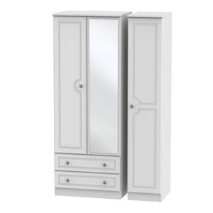 PEM142 Tall Triple 2 Drawer Mirror Robe