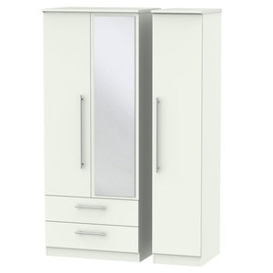 SHE132 Triple 2 Drawer Mirror Robe
