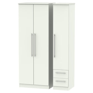 SHE160 Tall Triple Plain + Drawer Robe
