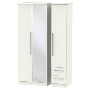 SHE167 Tall Triple Mirror + Drawer Robe