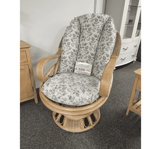 Ex-Display Bari Cane Swivel Chair