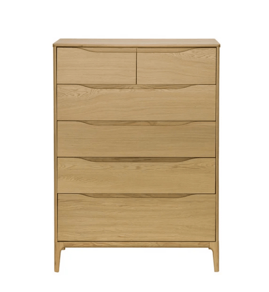 Rimini 6 Drawer Tall Wide Chest