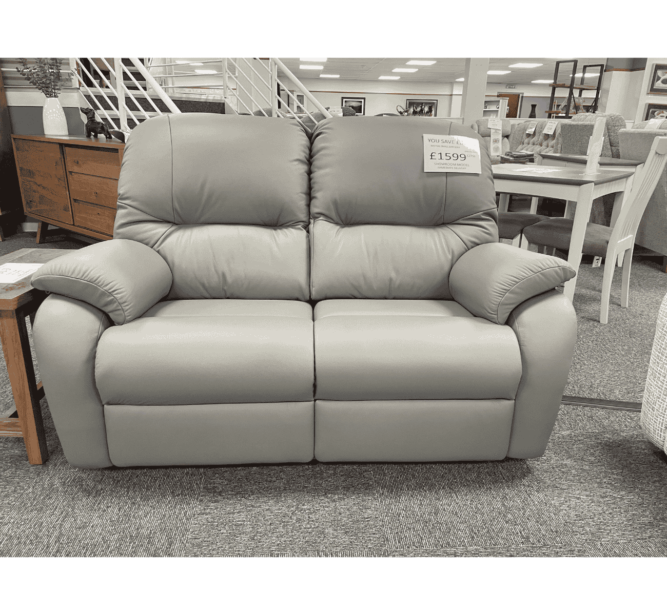 G Plan Ex-Display Mistral Small Leather 2 Seat Sofa