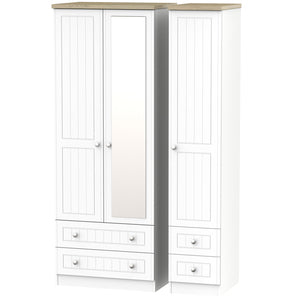 Tall Triple 2 DrawerMirror+ Drawer Robe